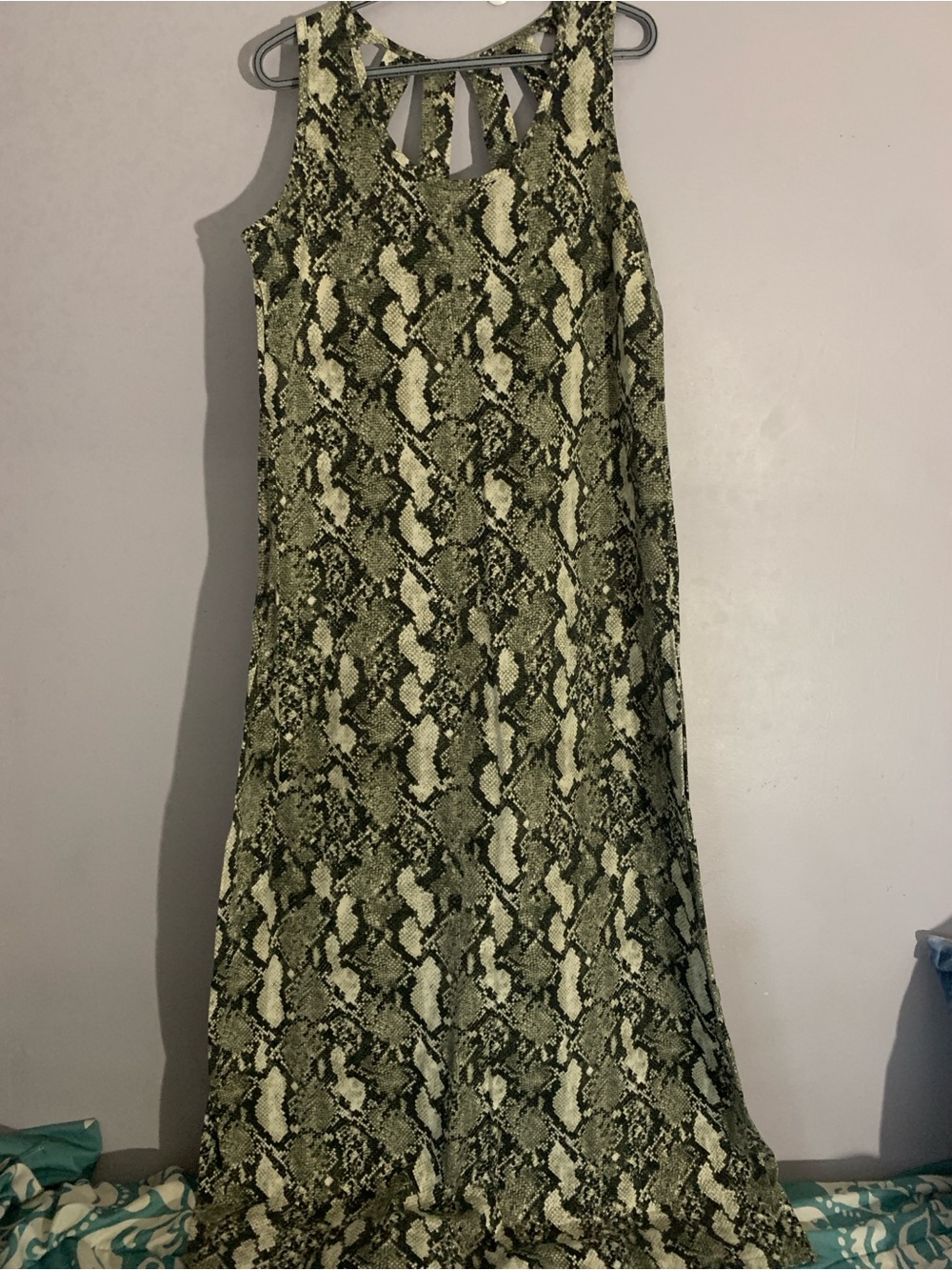 Lily Morgan XL Snakeskin Print Maxi Dress